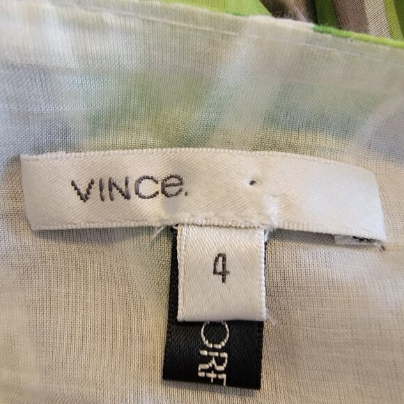 Vince Sundress Lined Empire Waist With Pockets Side Zip Size 4 Silk Cotton Blend - Picture 10 of 13